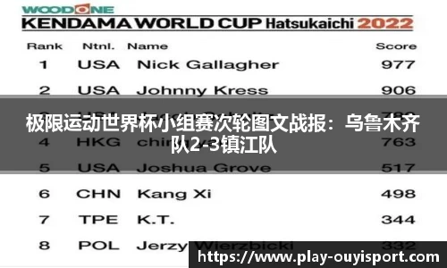 极限运动世界杯小组赛次轮图文战报:乌鲁木齐队2-3镇江队